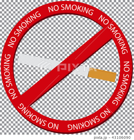 Red sign No smoking with cigarette, vector eps 10 Red sign No smoking with cigarette, vector eps 10 43106090