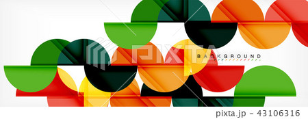 Semi circle abstract background, modern geometric pattern design. Business or technology 43106316
