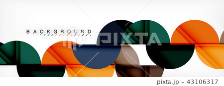 Circle modern geometrical abstract background illustration 43106317