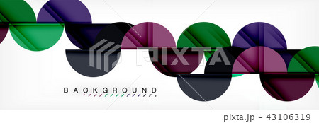 Modern geometrical abstract background - circles. Business or technology presentation design 43106319