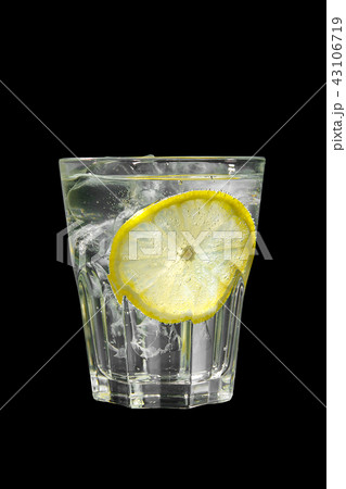 Summer cocktail on isolated black background 43106719