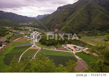 風景 田畑 山 43107170