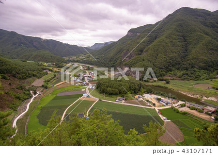 風景 田畑 山 43107171