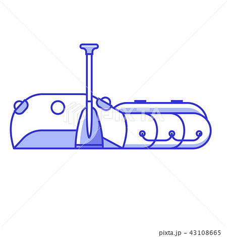 Fishing Inflatable Rafting Boat Icon 43108665