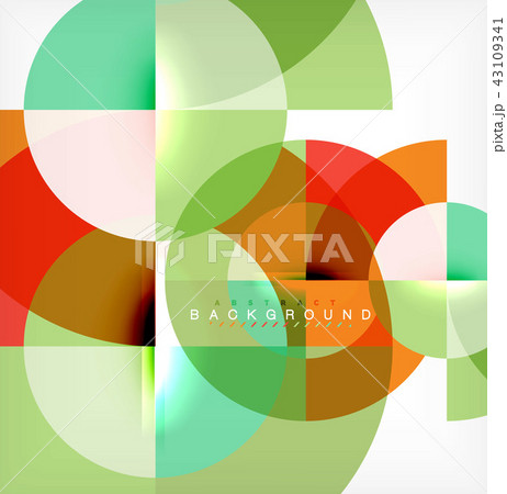 Minimal circle abstract background design, multicolored template for business or technology 43109341