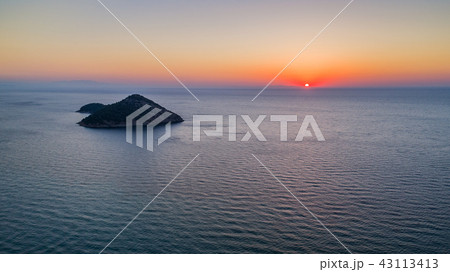 kinira island in sunrise, Greece 43113413