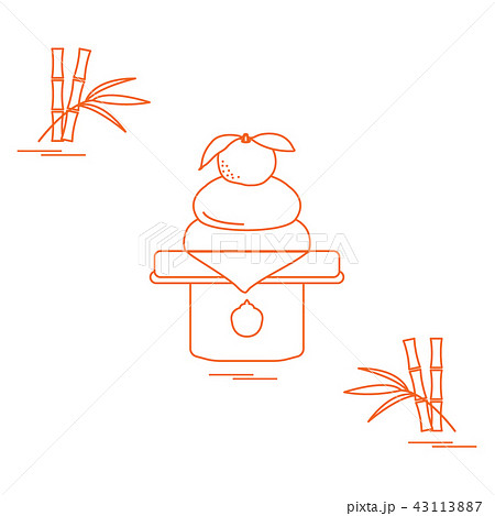 Kagami mochi - traditional New Year treats in Kagami mochi - traditional New Year treats in 43113887
