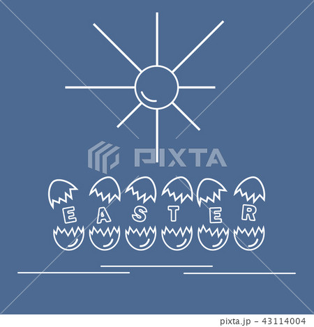 Cute vector illustration with symbols for Easter 43114004