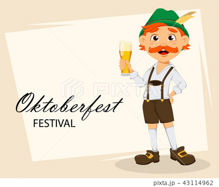 Oktoberfest, beer festival. Funny redhead man Oktoberfest, beer festival. Funny redhead man 43114962