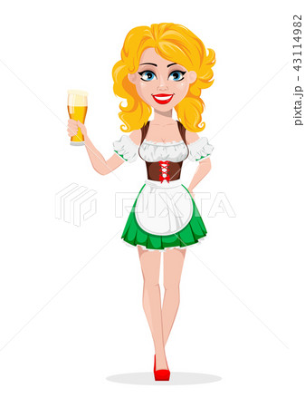 Oktoberfest, beer festival. Sexy redhead girl Oktoberfest, beer festival. Sexy redhead girl 43114982