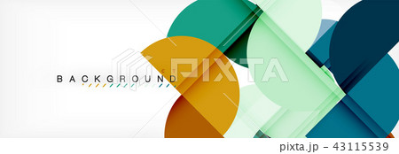 Modern geometrical abstract background - circles. Business or technology presentation design 43115539
