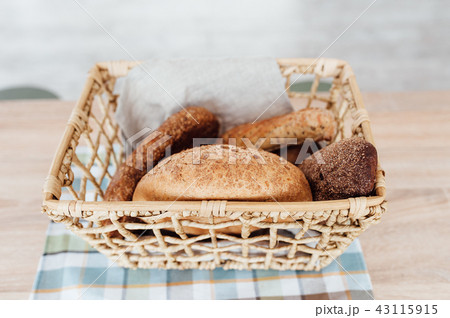 Composition with variety of baking products on table 43115915