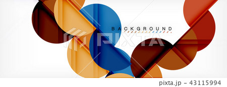Semi circle abstract background, modern geometric pattern design. Business or technology 43115994