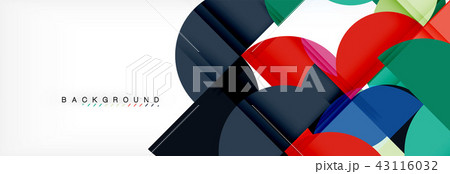 Circle modern geometrical abstract background illustration 43116032