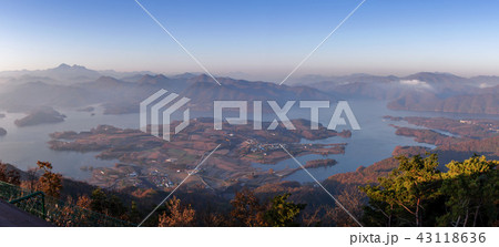 韓国 忠州湖 湖 43118636