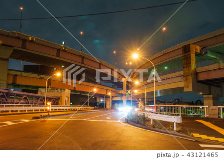 小菅ジャンクション 夜景 小菅ジャンクション 夜景 43121465