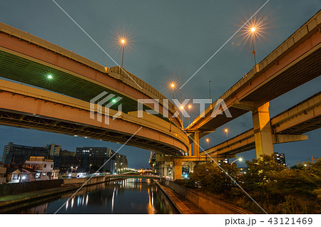 小菅ジャンクション 夜景 小菅ジャンクション 夜景 43121469