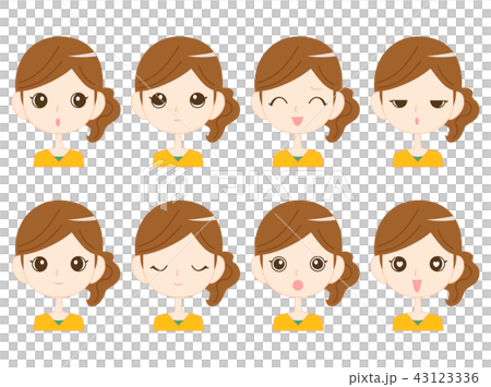 Female 4 facial expression 43123336