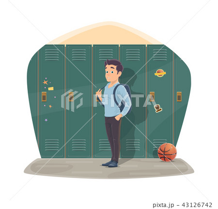 Pupil port locker with school bag Pupil port locker with school bag 43126742