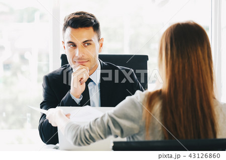 Applying for new job,career opportunity concept : Executive management or recruitment representative Applying for new job,career opportunity concept : Executive management or recruitment representative 43126860