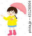 雨と女の子 43126904
