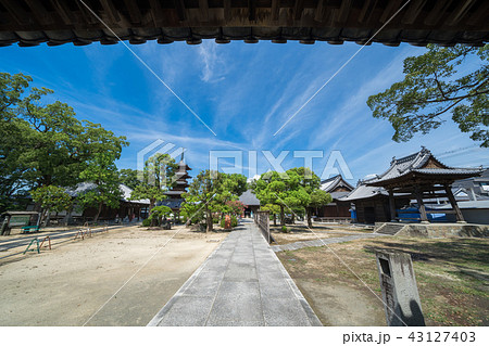 第70番札所 本山寺 仁王門からの境内風景 四国88ヶ所霊場 第70番札所 本山寺 仁王門からの境内風景 四国88ヶ所霊場 43127403