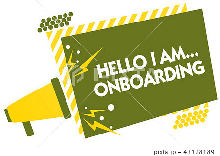 Writing note showing Hello I Am... Onboarding 43128189