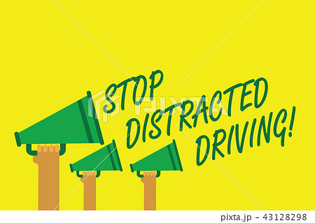 Handwriting text writing Stop Distracted Driving 43128298