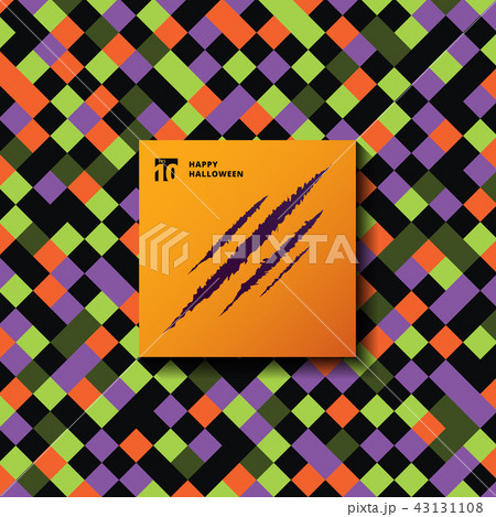 Halloween geometric square patterns background 43131108