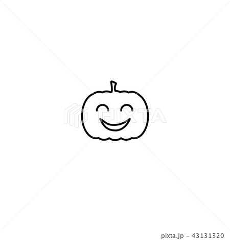 Jack o lantern line smiling pumpkin sticker Jack o lantern line smiling pumpkin sticker 43131320