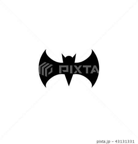 black bat icon isolated on white background. 43131331