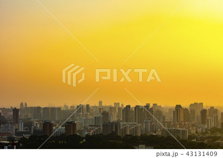 Singapore urban aerial landscape during sunset 43131409