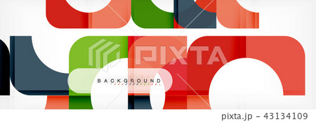 Geometric squares abstract banner. Vector illustration for business brochure or flyer, presentation 43134109