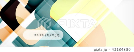 Geometric squares abstract banner. Vector illustration for business brochure or flyer, presentation 43134380