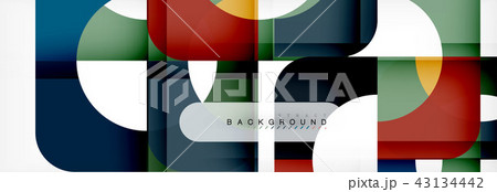 Geometric squares abstract banner. Vector illustration for business brochure or flyer, presentation 43134442