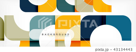 Colorful squares composition abstract banner. Illustration for business brochure or flyer Colorful squares composition abstract banner. Illustration for business brochure or flyer 43134443