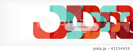 Geometric squares abstract banner. Vector illustration for business brochure or flyer, presentation Geometric squares abstract banner. Vector illustration for business brochure or flyer, presentation 43134458