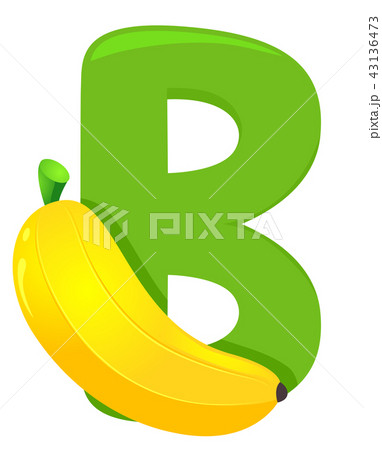 B For Banana Fruit Illustrationのイラスト素材 43136473 Pixta