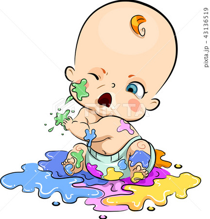 Baby Colors Paint Mess 43136519