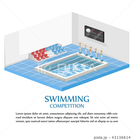 Swimming competition template Vector Swimming competition template Vector 43136614