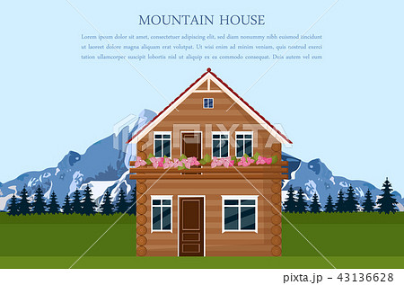 Mountain house swiss style card Mountain house swiss style card 43136628