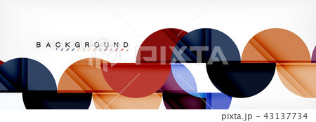 Semi circle abstract background, modern geometric pattern design. Business or technology 43137734