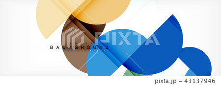 Modern geometrical abstract background - circles. Business or technology presentation design 43137946