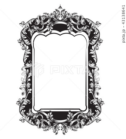 Baroque Mirror sophisticated frame. Vector Baroque Mirror sophisticated frame. Vector 43138641