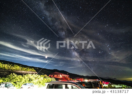 月山八合目駐車場からの星景 流れ星 月山八合目駐車場からの星景 流れ星 43138717