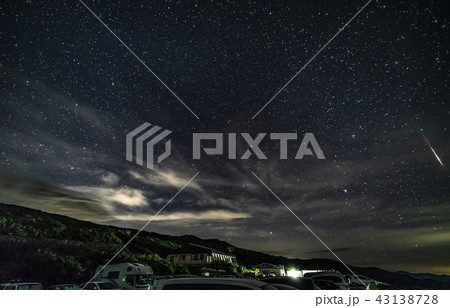 月山八合目駐車場からの星景 流れ星 月山八合目駐車場からの星景 流れ星 43138728