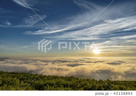 雲海の夕日 43138893
