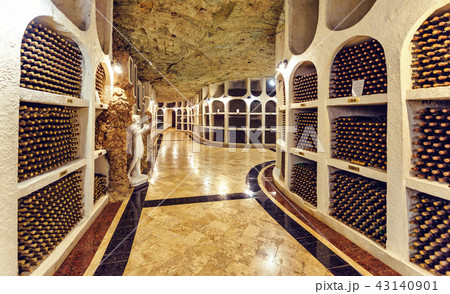 Famous wine cellars in wide perspective 43140901