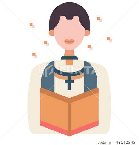 Pastor flat illustration Pastor flat illustration 43142545