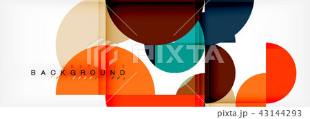 Semi circle abstract background, modern geometric pattern design. Business or technology 43144293